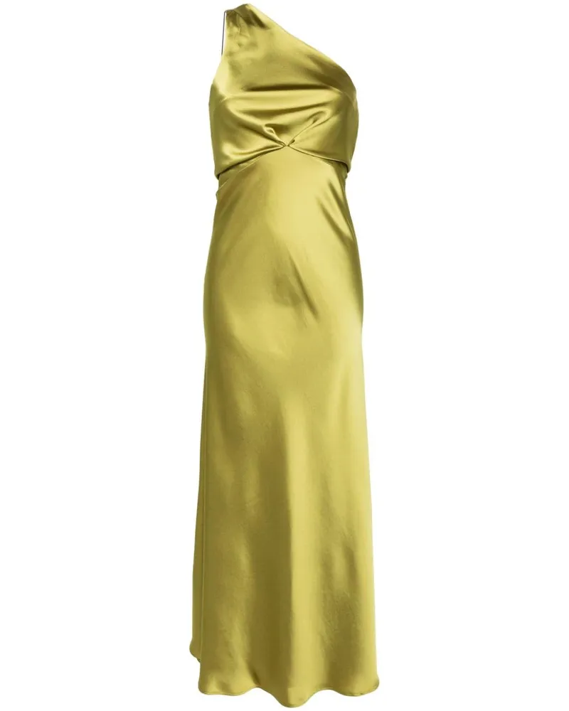 Blanca Asymmetrisches Abendkleid aus Satin - Grün Grün