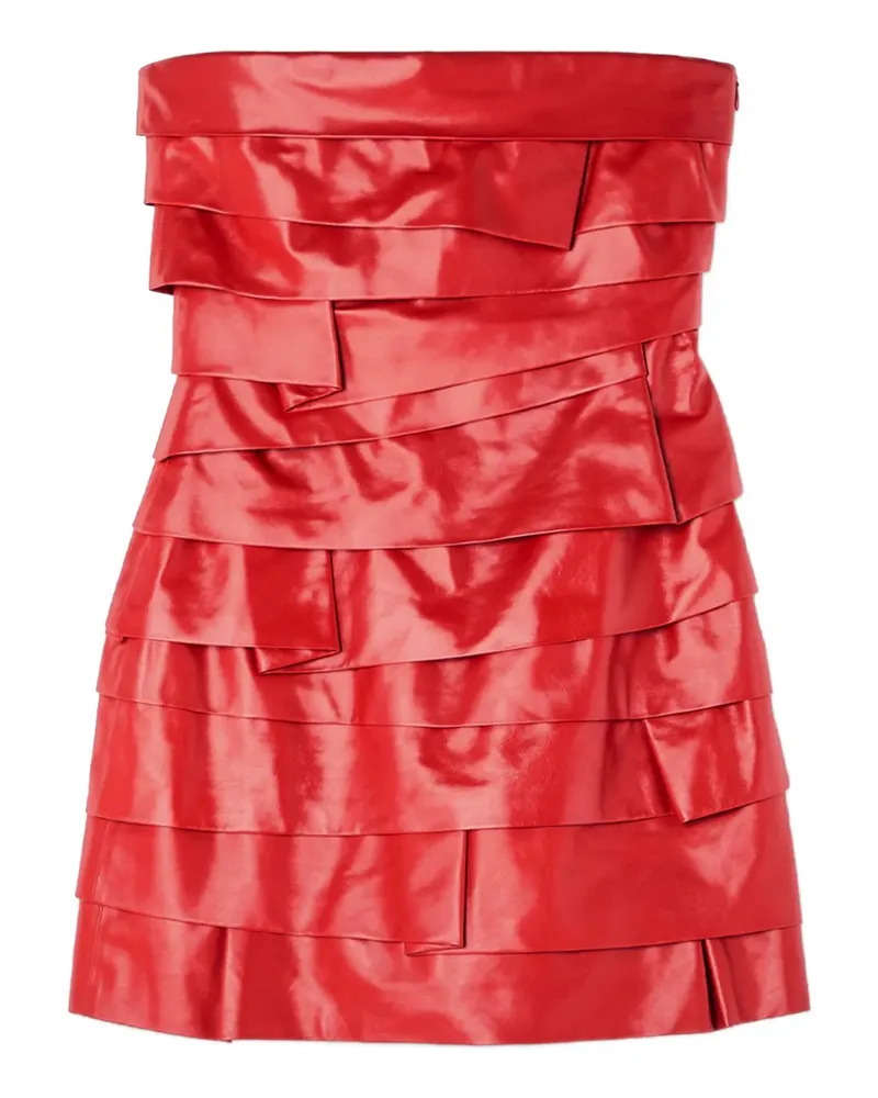 Versace Schulterfreies Minikleid im Layering-Look - Rot Rot