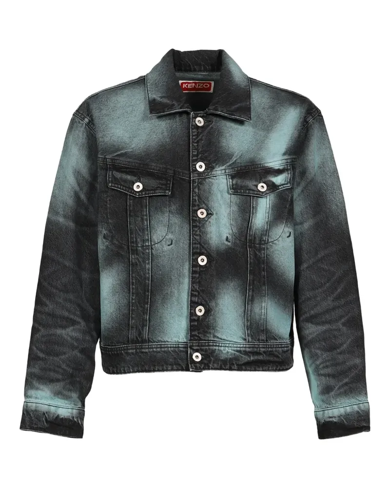 Kenzo Boke Heart logo-print denim jacket - Schwarz Schwarz
