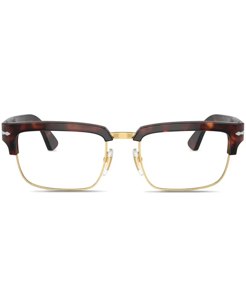 Persol Brille mit eckigem Gestell - Braun Braun