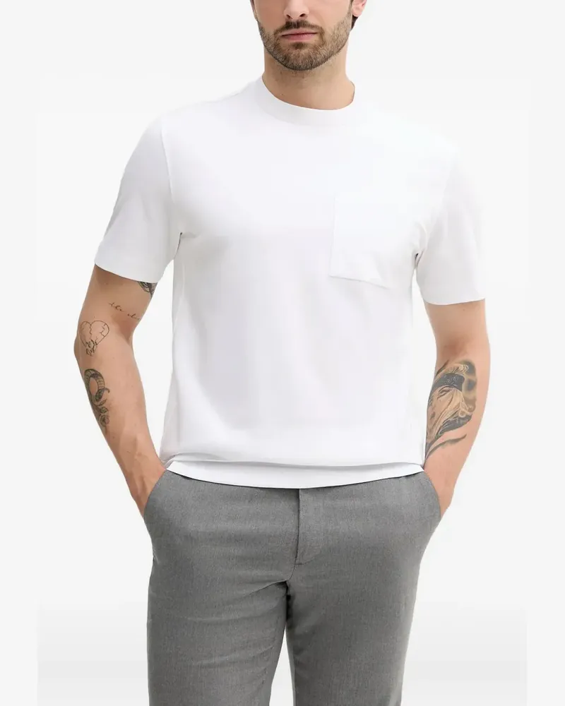 HUGO BOSS T-Shirt mit Brusttasche - Weiß Weiß