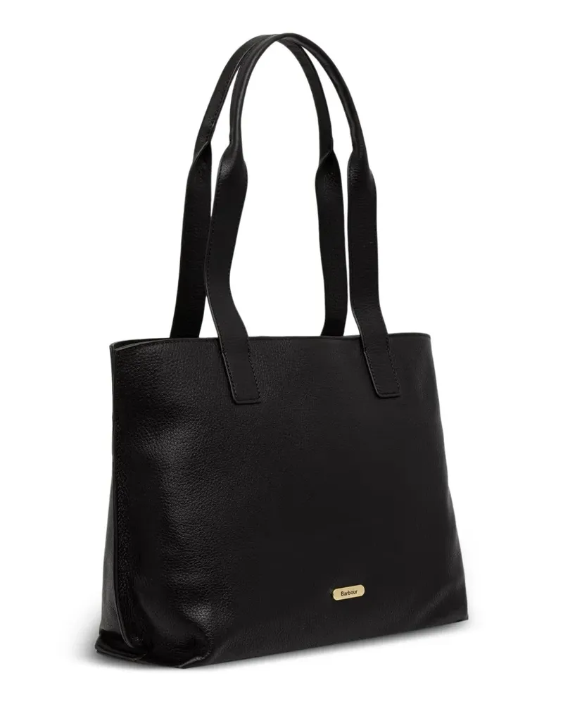 Barbour Große Alder Tote Bag aus gekörntem Leder - Schwarz Schwarz