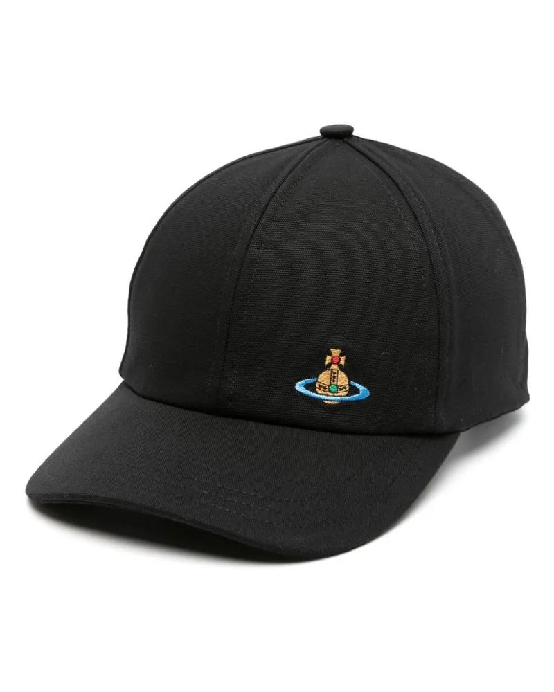 Vivienne Westwood Baseballkappe mit Orb-Stickerei - Schwarz Schwarz