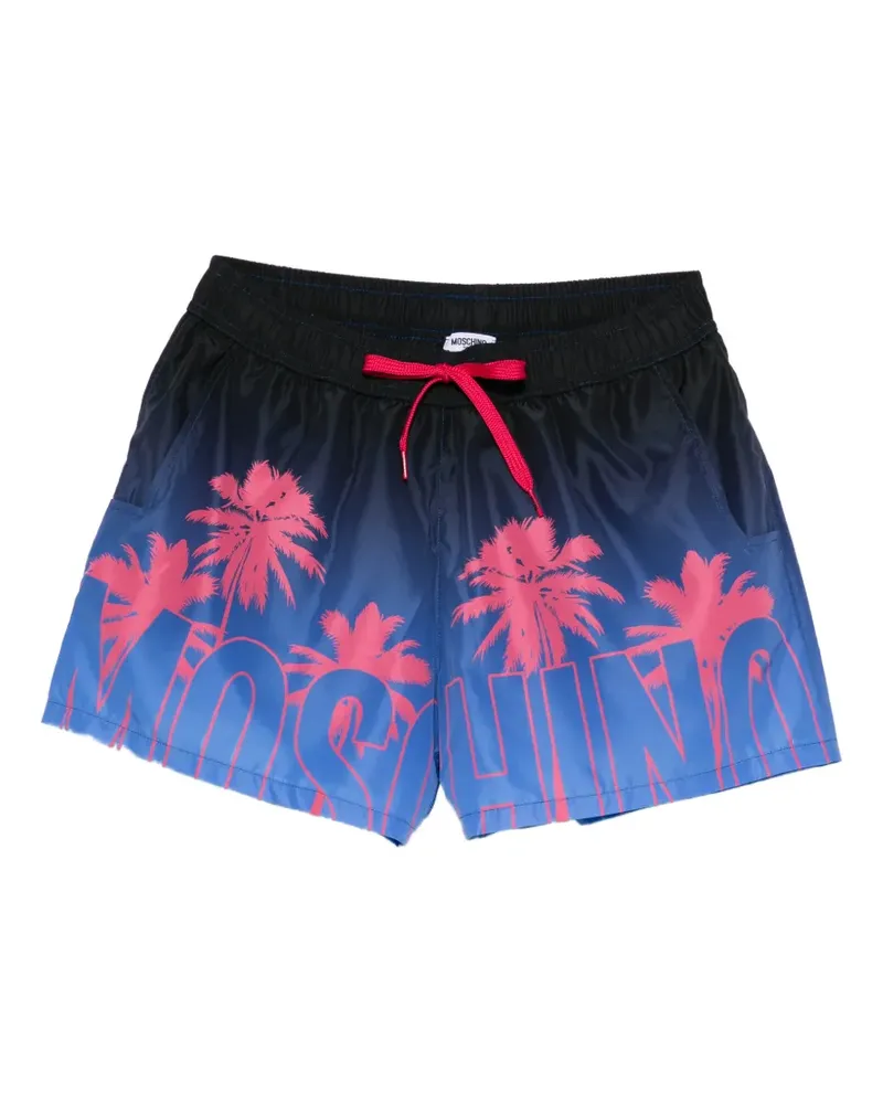 Moschino palm-tree graphic swim shorts - Schwarz Schwarz