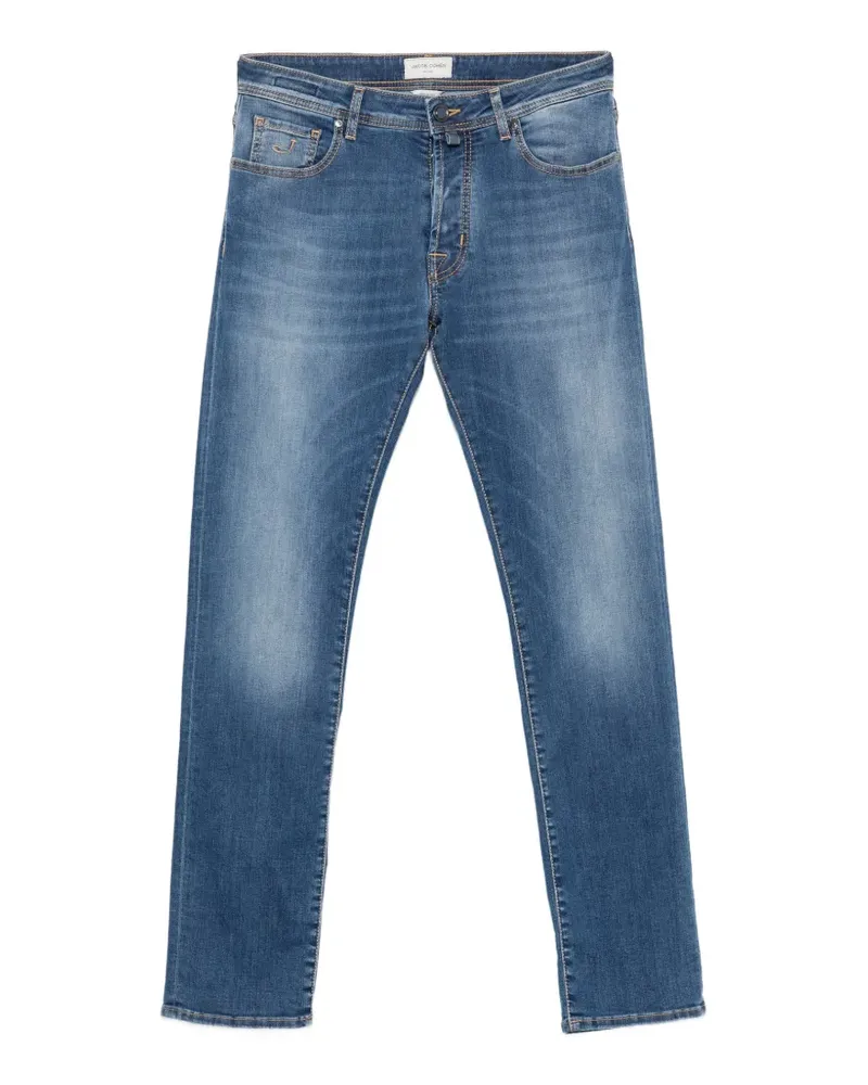 Jacob Cohën Bard logo-patch slim-fit denim jeans - Blau Blau