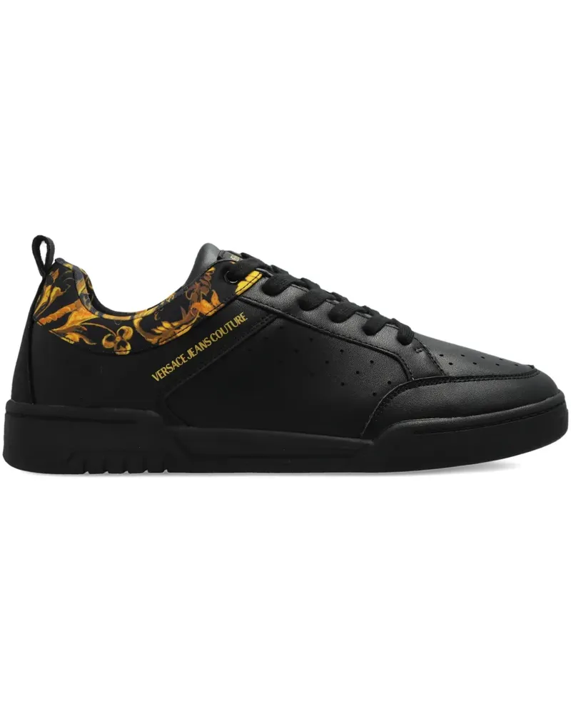 Versace Jeans Sneakers mit Barocco-Print - Schwarz Schwarz