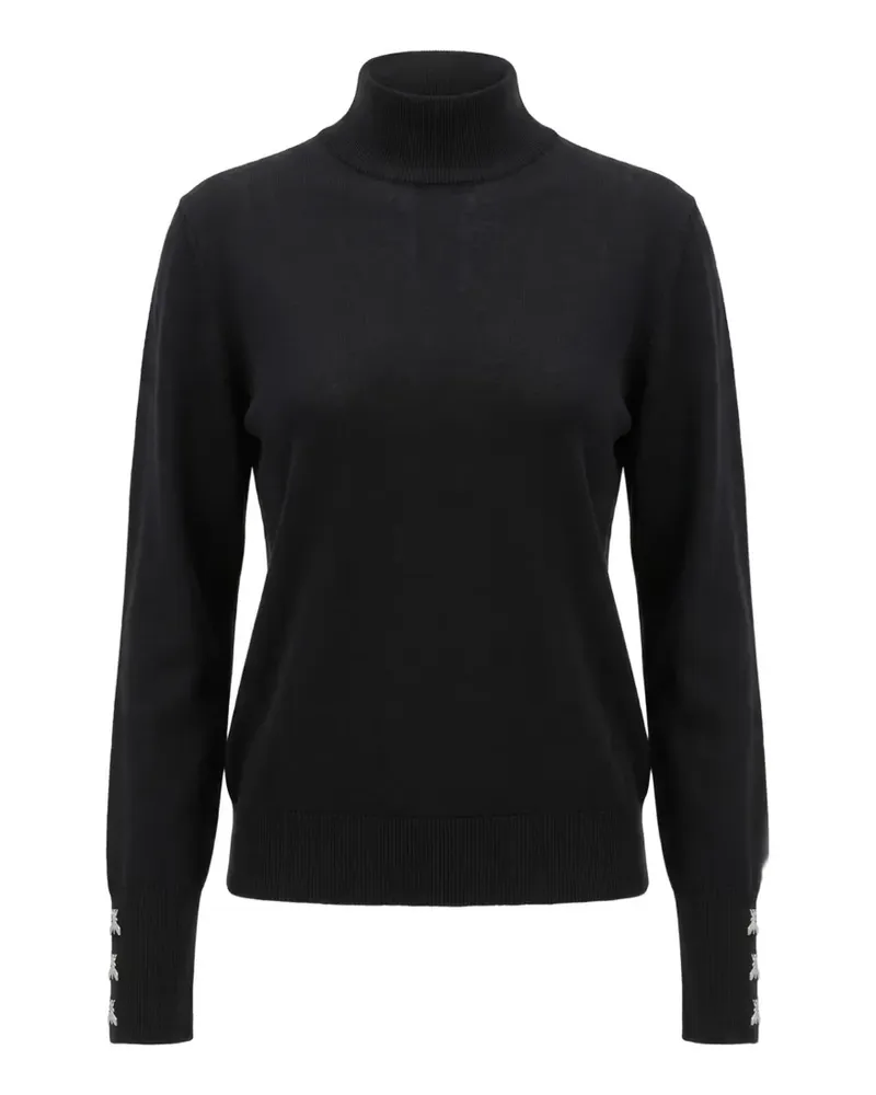 Patrizia Pepe embellished-cuff roll-neck sweater - Schwarz Schwarz