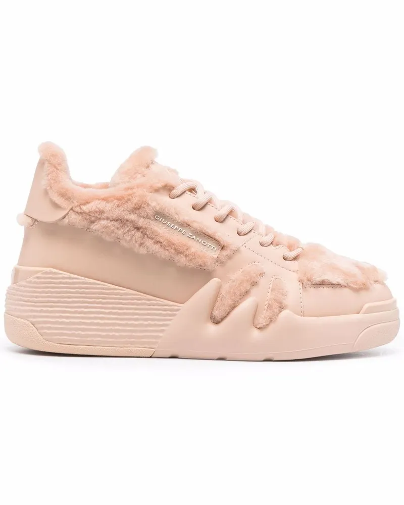 Giuseppe Zanotti High-Top-Sneakers mit Shearling Rosa