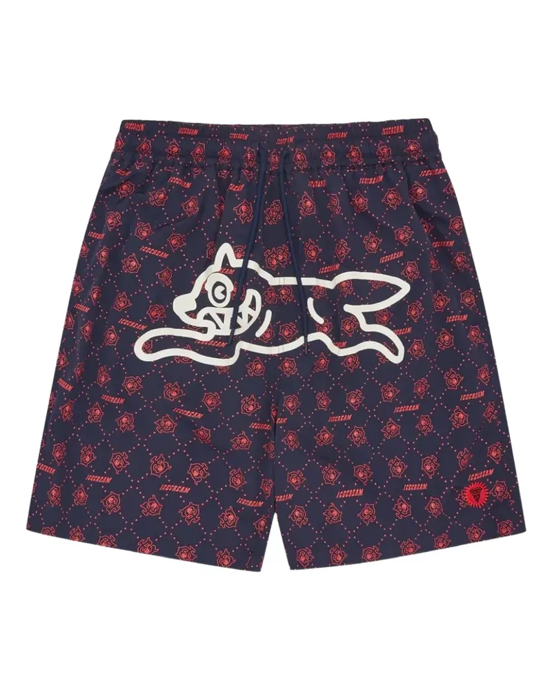 ICECREAM Badeshorts mit Logo - Blau Blau
