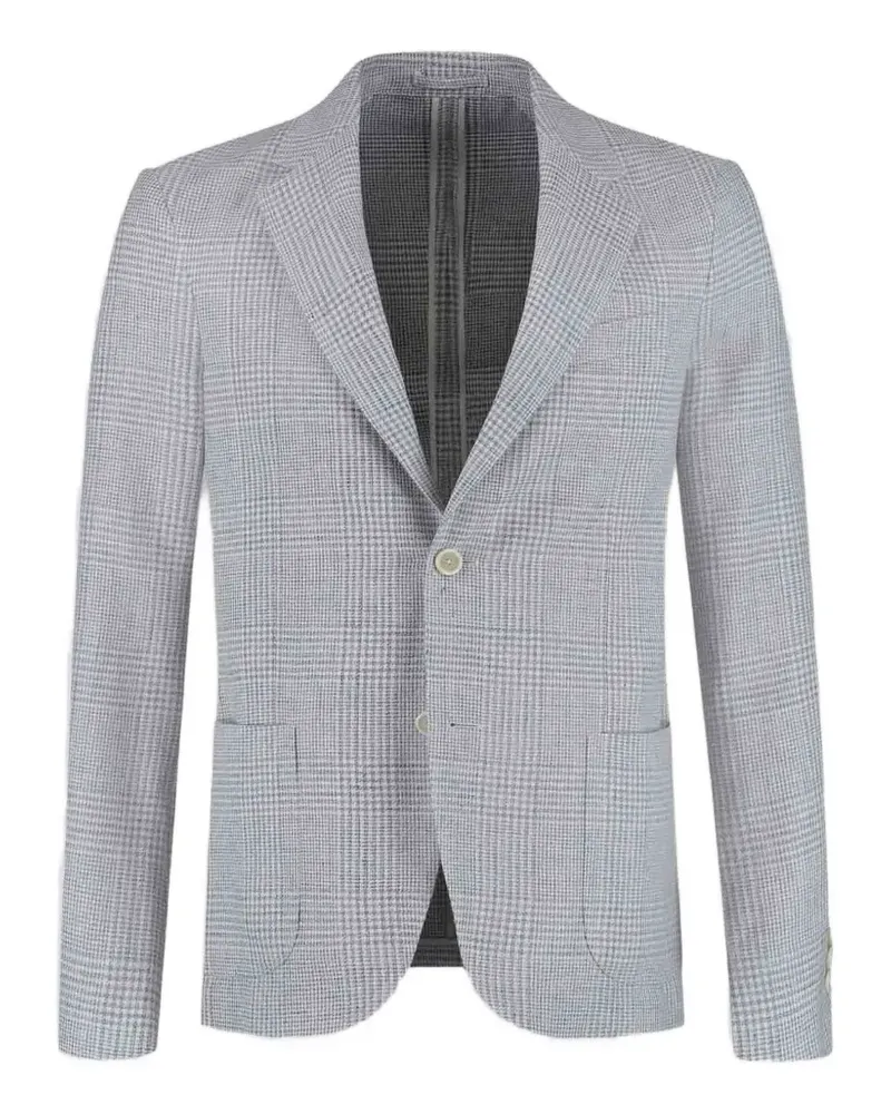 LARDINI houndstooth single-breasted blazer - Grau Grau