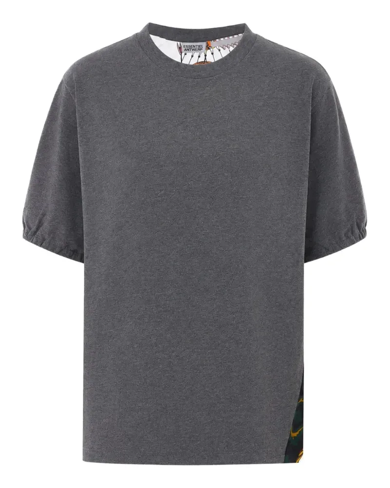 Essentiel T-Shirt mit grafischem Print - Grau Grau