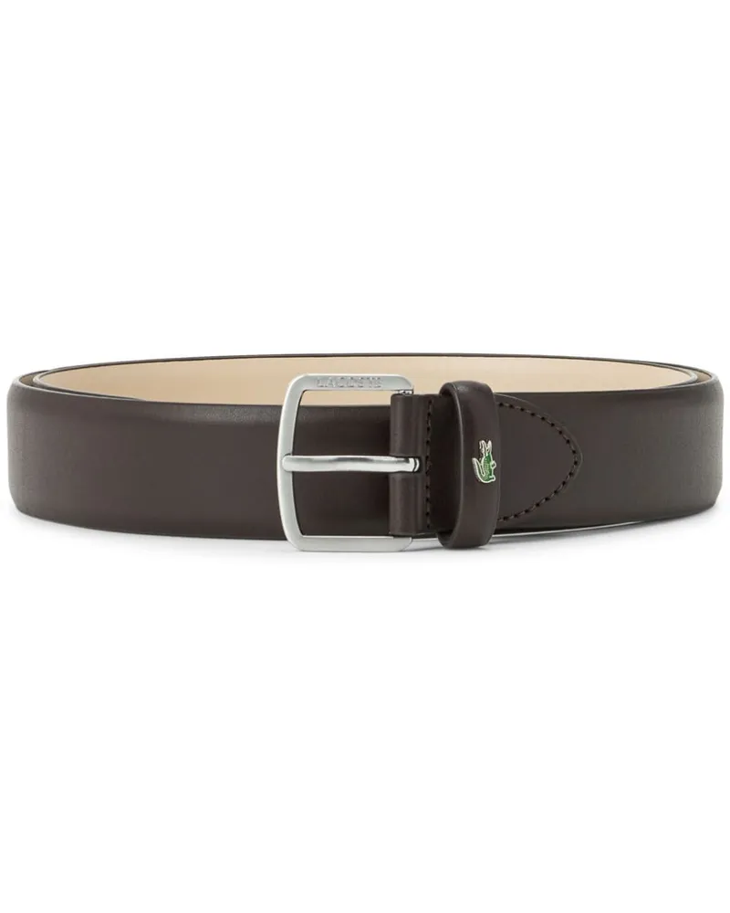 Lacoste Ledergürtel mit Logo-Gravur - Braun Braun
