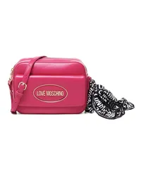 Moschino logo-lettering cross body bag Rosa