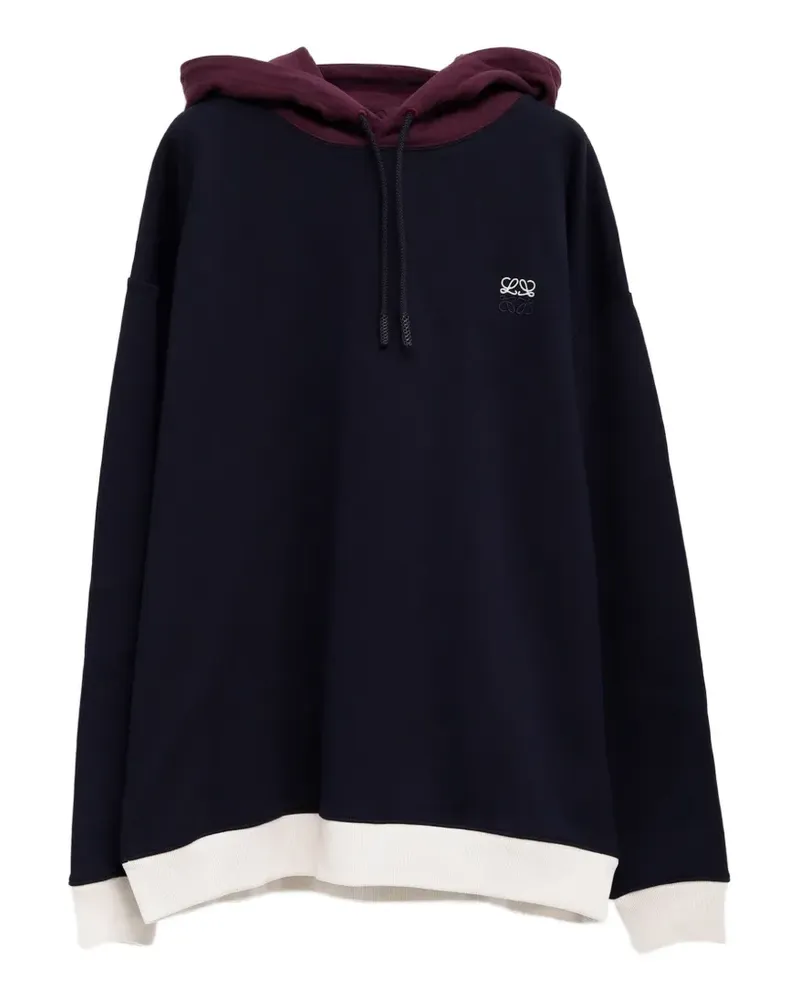 Loewe Hoodie mit Anagram-Stickerei - Blau Blau