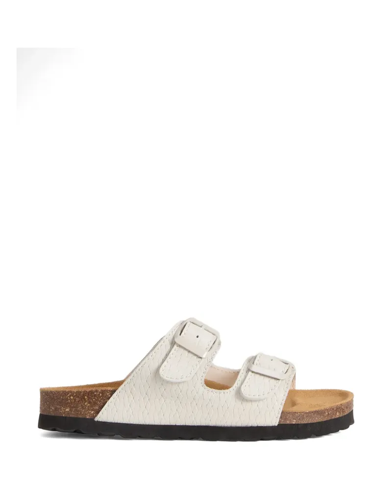 Woolrich printed buckle leather sandals - Nude Nude