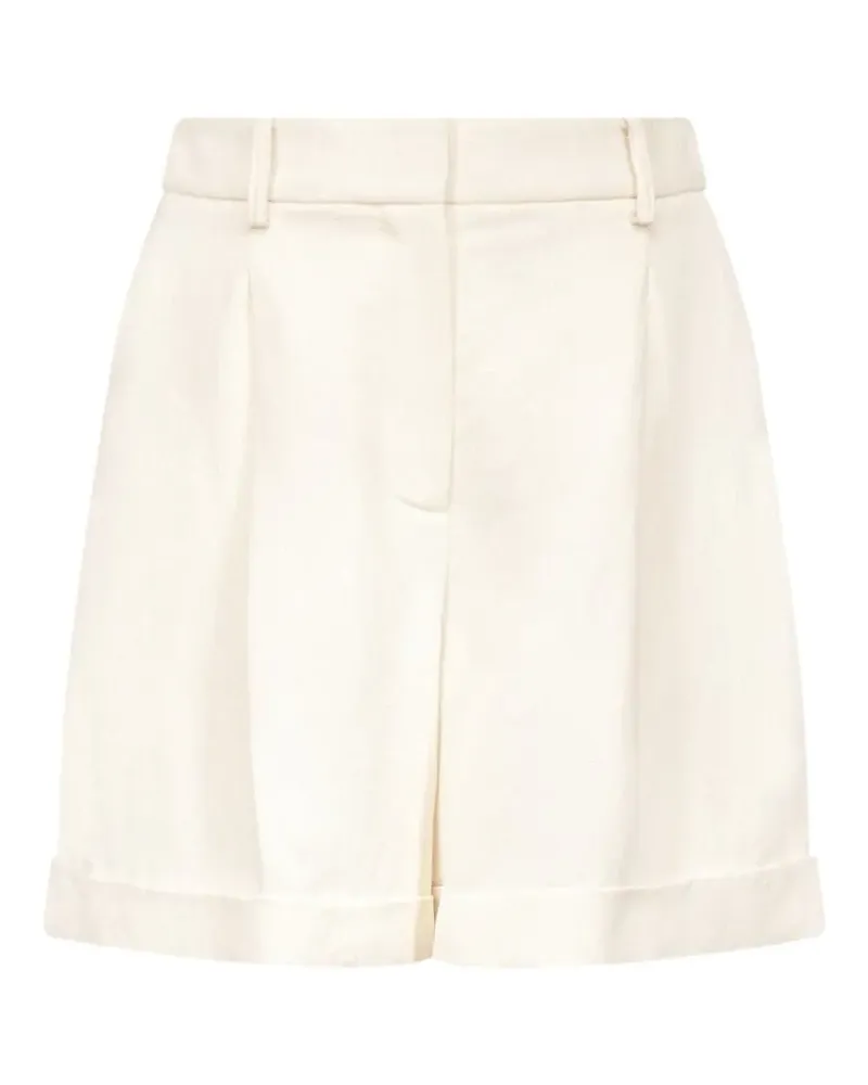 TWP pleated turn-up shorts - Nude Nude