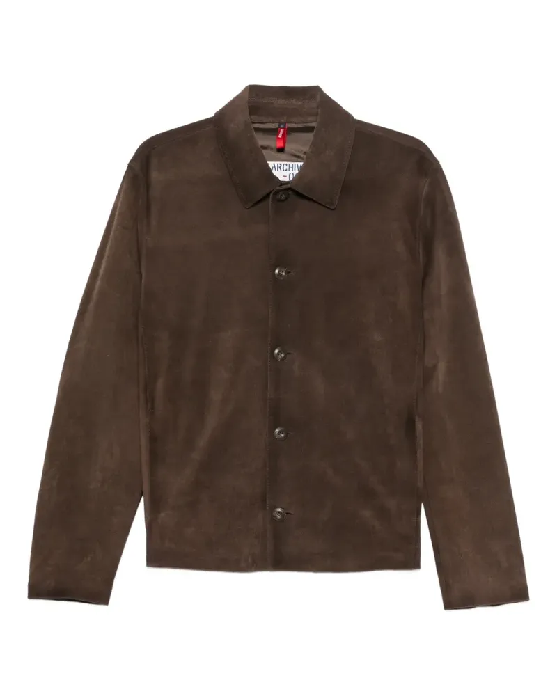 Fay buttoned leather jacket - Braun Braun