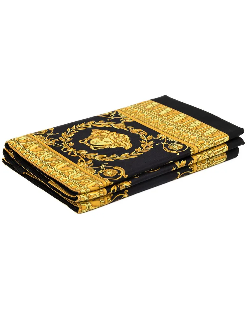 Versace I Love Baroque Set aus zwei Kissenhüllen - Schwarz Schwarz