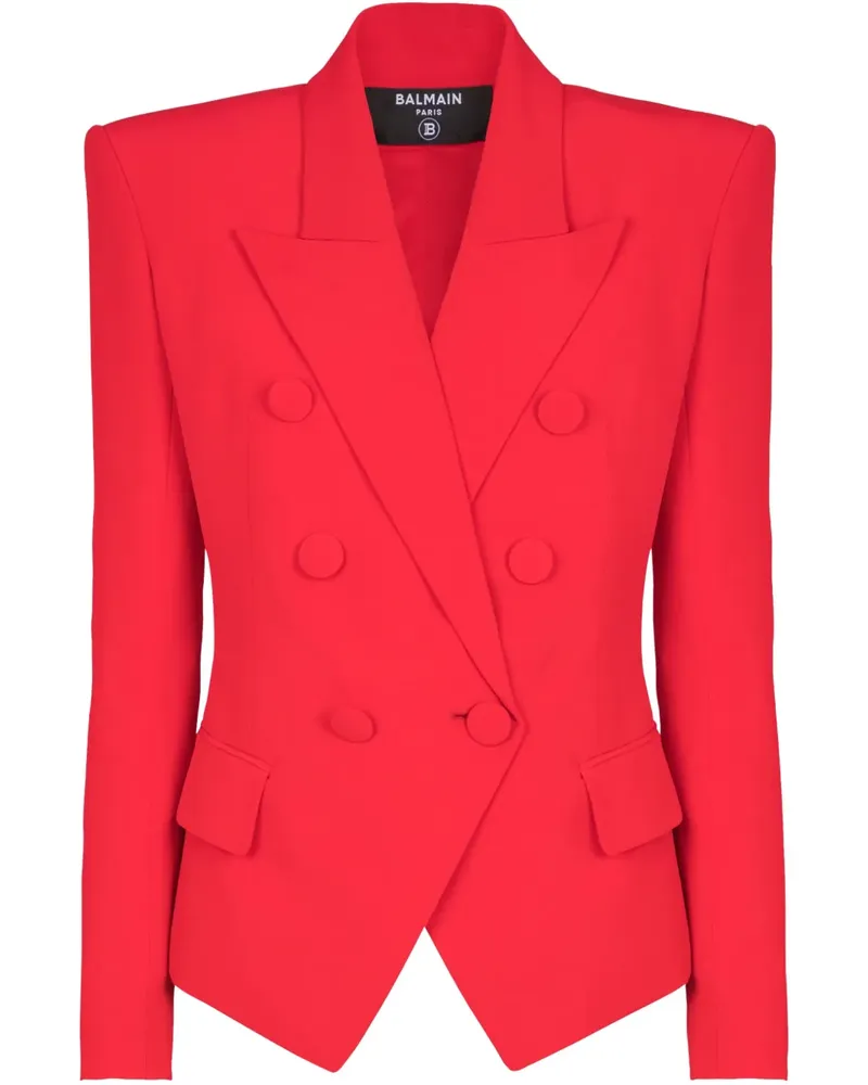 Balmain Doppelreihiger Blazer - Rot Rot