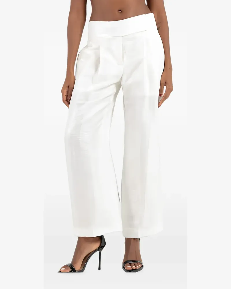HUGO BOSS wide-leg trousers - Weiß Weiß