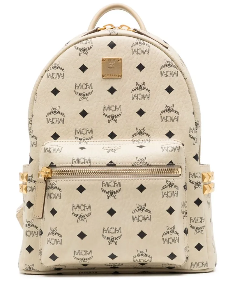 MCM Rucksack mit Visetos-Print Nude