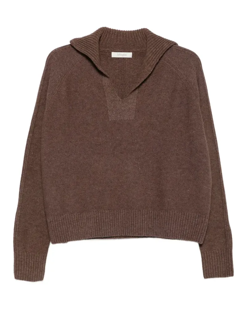 JcSophie Pilar Pullover mit Matrosenkragen - Braun Braun