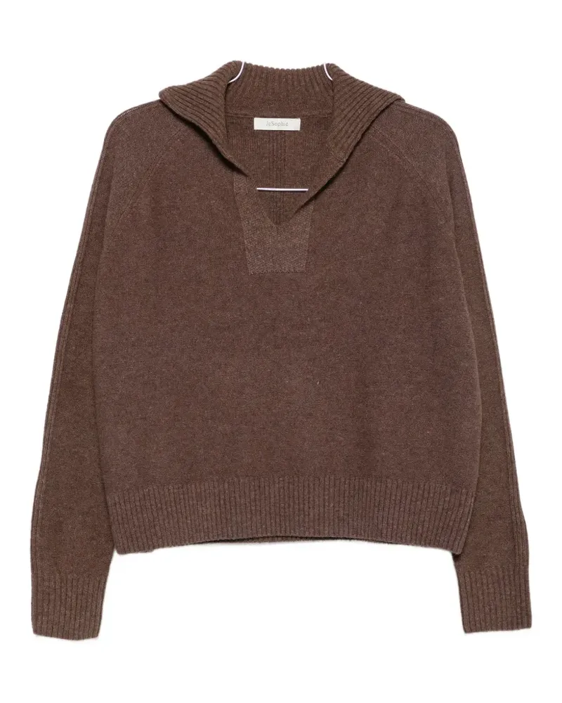 JcSophie Pilar sailor-collar raglan-sleeve sweater - Braun Braun