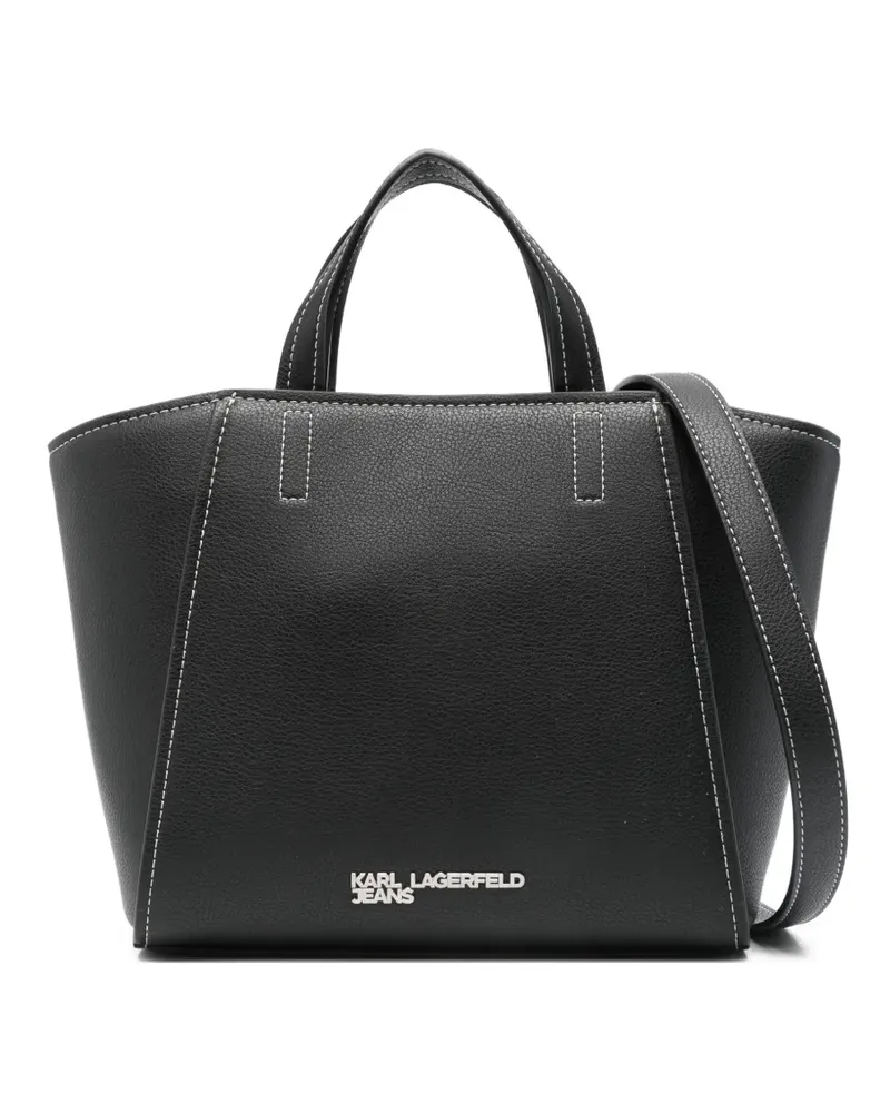 Karl Lagerfeld Tote Bag mit Stickerei - Schwarz Schwarz