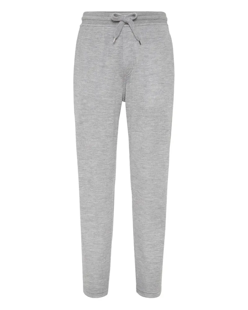 Brunello Cucinelli Schmale Jogginghose mit Kordelzug - Grau Grau