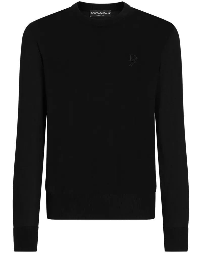 Dolce & Gabbana Pullover mit Logo-Stickerei - Schwarz Schwarz