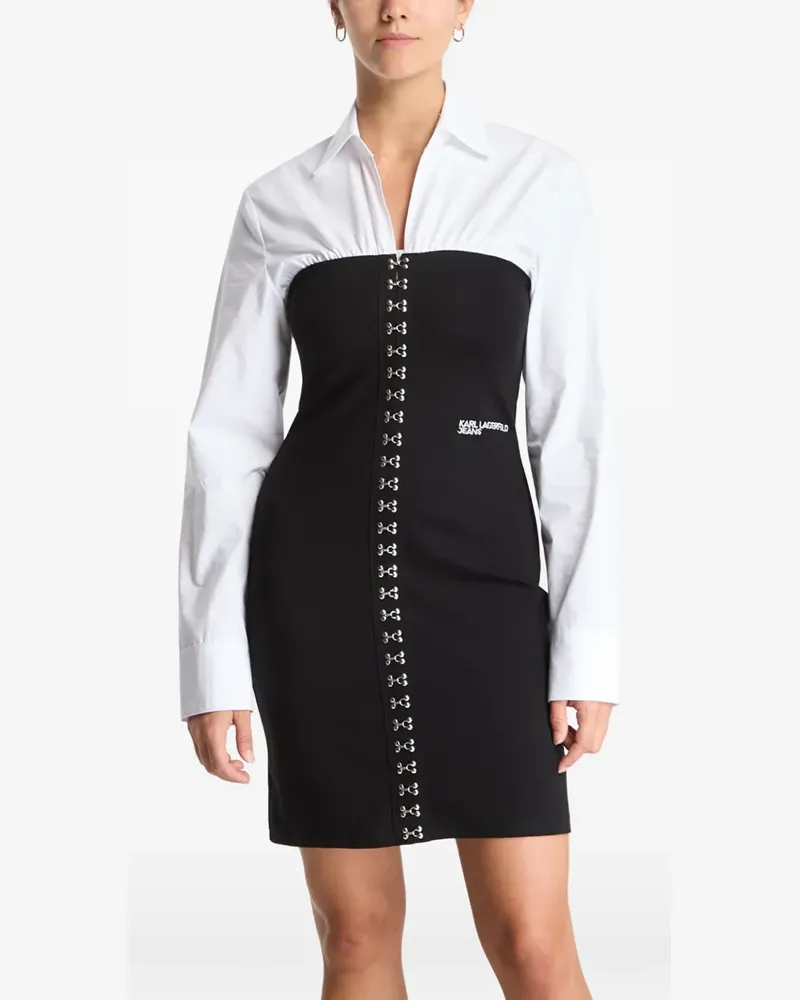 Karl Lagerfeld Minikleid im Layering-Look - Schwarz Schwarz
