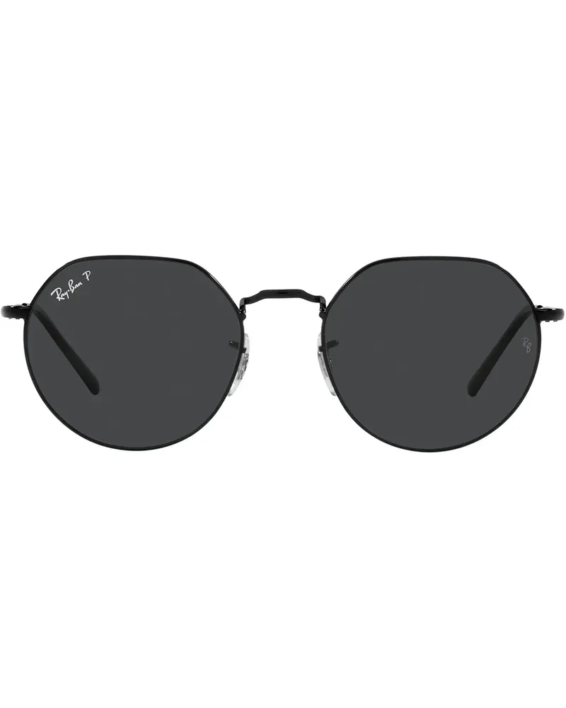 Ray Ban Runde Jack Sonnenbrille - Schwarz Schwarz
