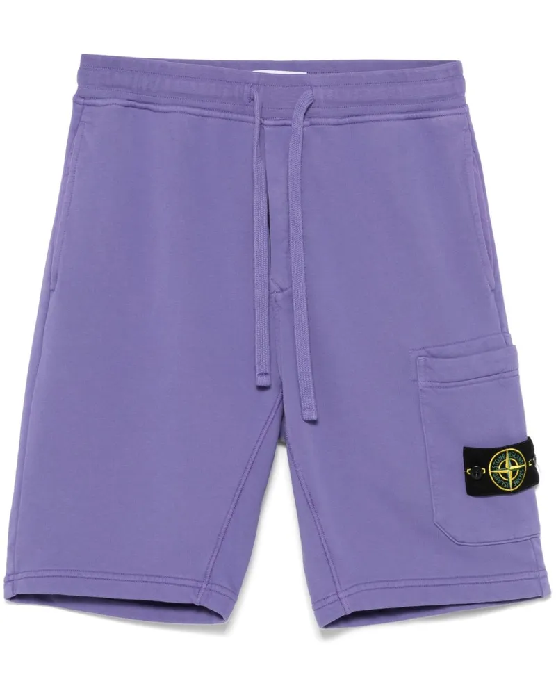 Stone Island Shorts mit Kompass-Patch - Violett Violett