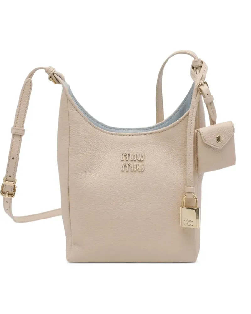 Miu Miu Beuteltasche mit Logo-Prägung - Rosa Rosa