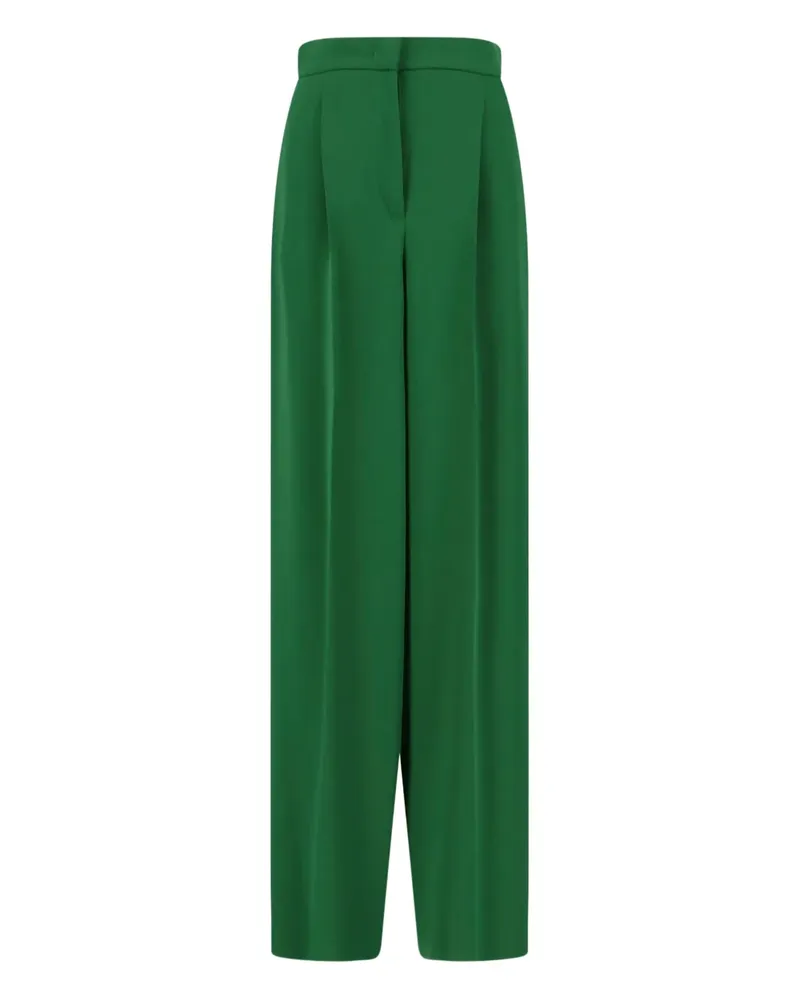 Max Mara Plisseehose mit geradem Schnitt - Grün Grün