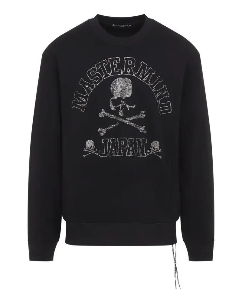 Mastermind Japan Sweatshirt mit Totenkopf-Motiv und Strass - Schwarz Schwarz
