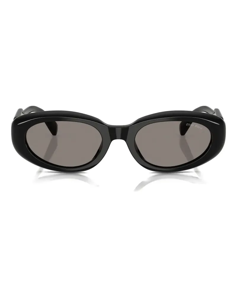Miu Miu oval-frame sunglasses - Schwarz Schwarz