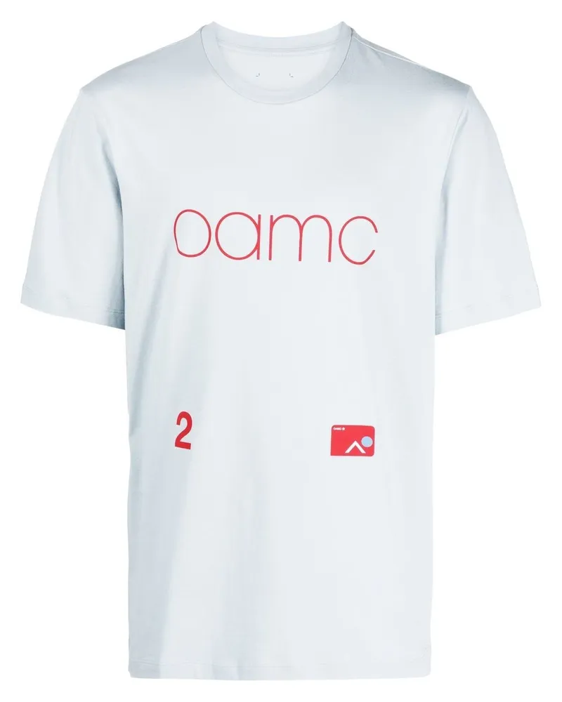OAMC T-Shirt mit Logo-Print Blau