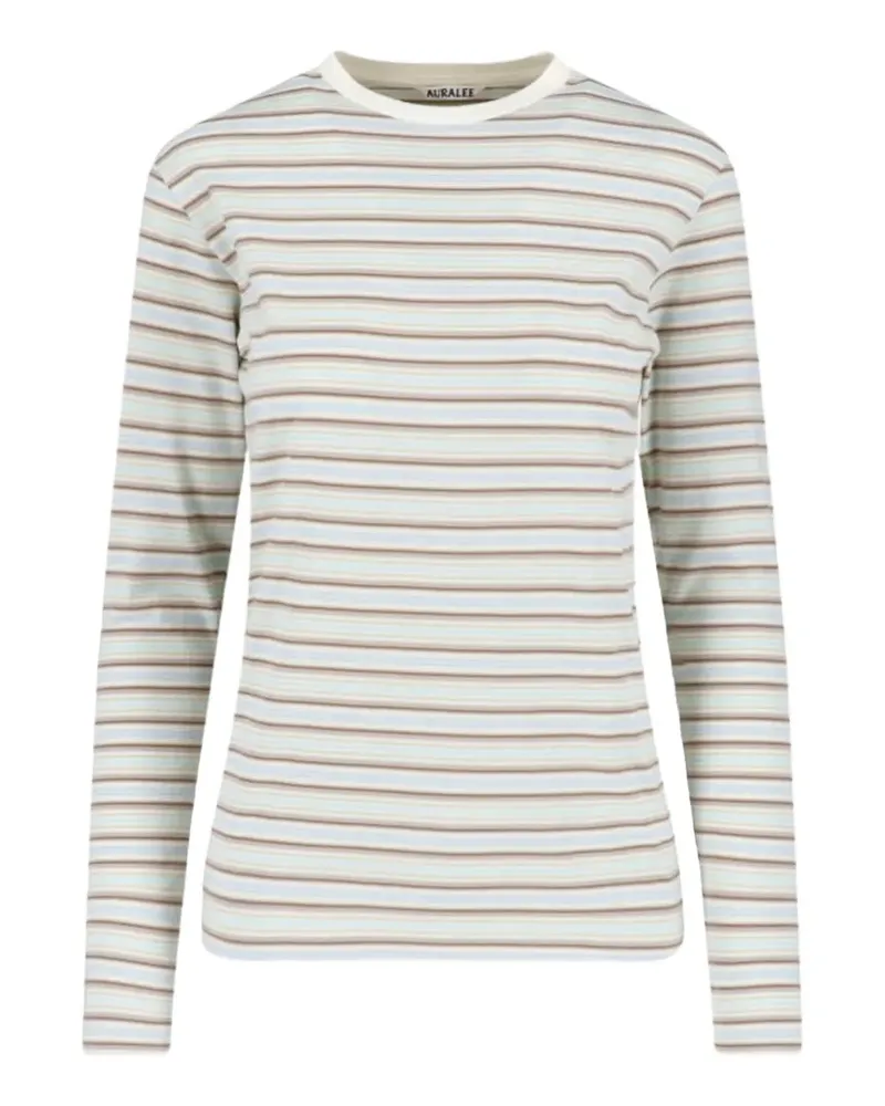 AURALEE striped long-sleeve T-shirt - Grün Grün