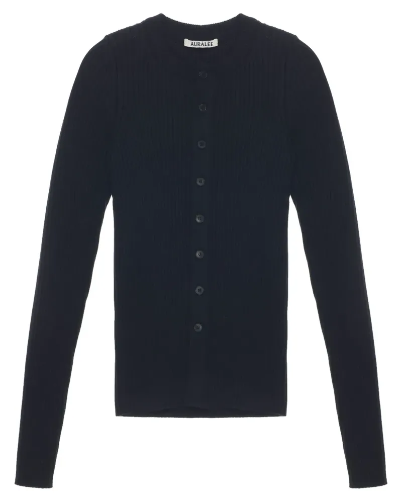 AURALEE Klassischer Cardigan - Schwarz Schwarz