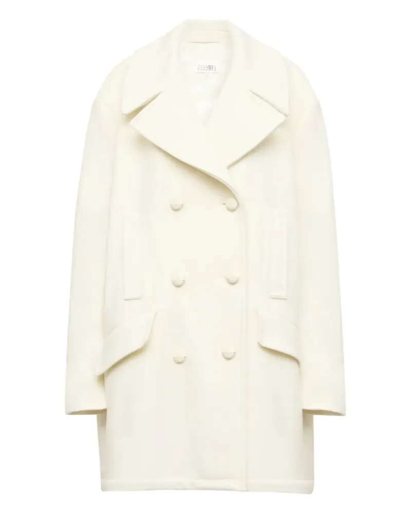 Maison Margiela Doppelreihiger Mantel - Nude Nude
