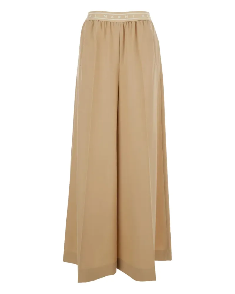 Marni Hose mit Logo-Bund - Nude Nude