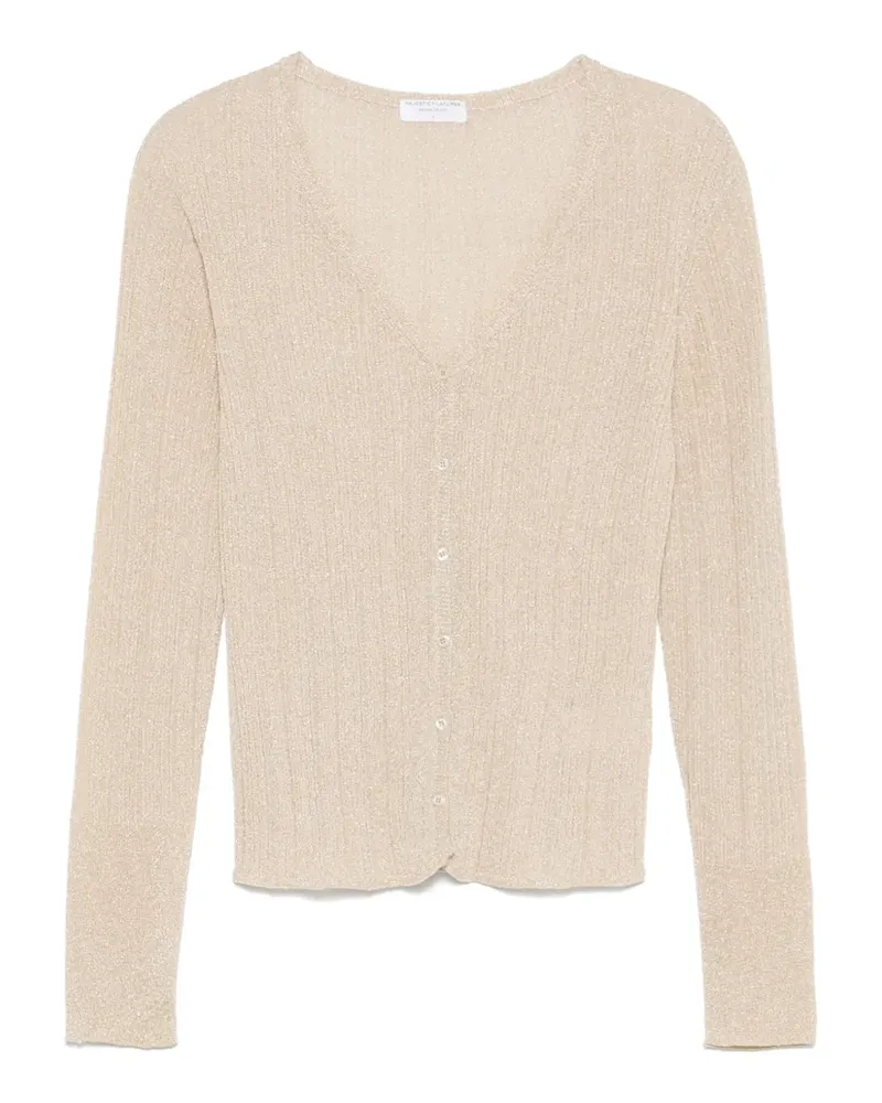 Majestic Gerippter Cardigan - Gold Gold