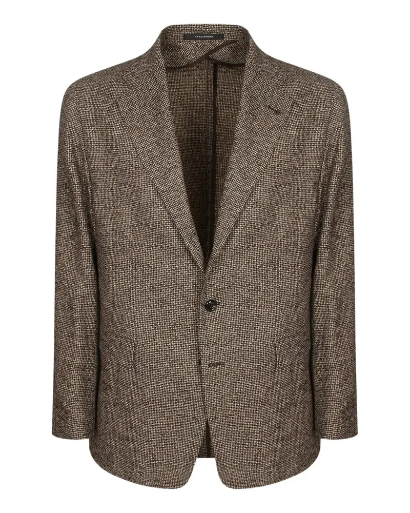 Tagliatore basket-weave single-breasted blazer - Braun Braun