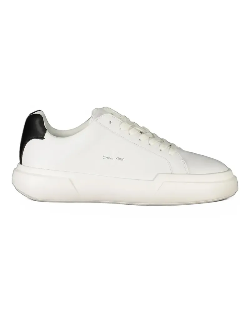 Calvin Klein logo-print lace-up sneakers - Weiß Weiß