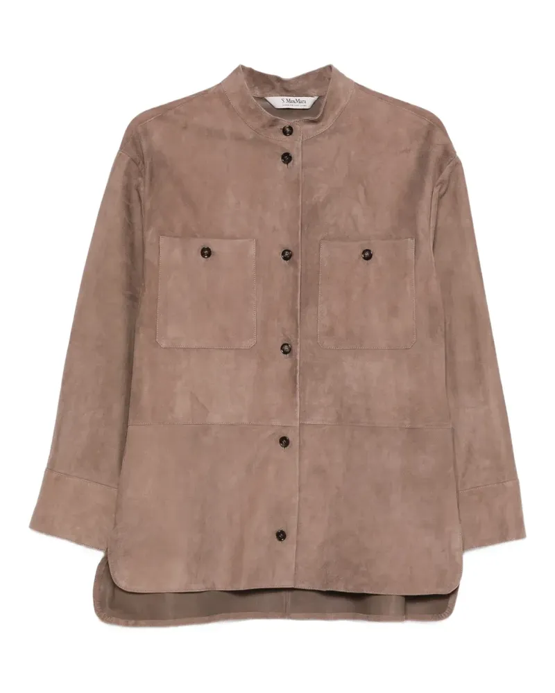 Max Mara Hemdjacke mit geknöpften Taschen - Nude Nude