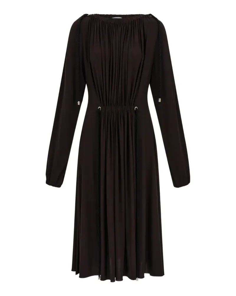 Ferragamo viscose dress with gathered detailing - Braun Braun