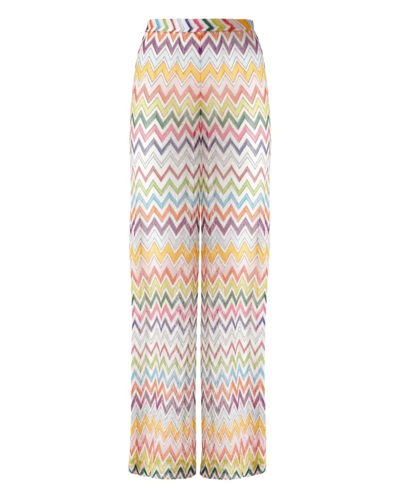 Missoni Hose mit Zickzackmuster - Weiß Weiß