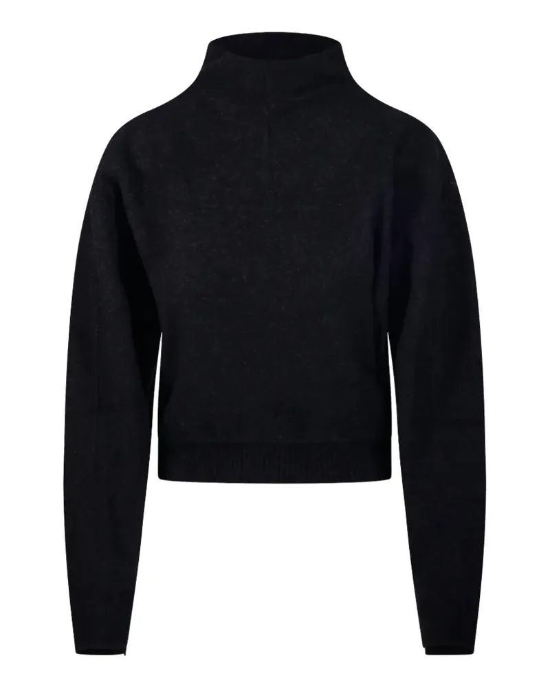 Max Mara high-neck ribbed-trim sweater - Grau Grau