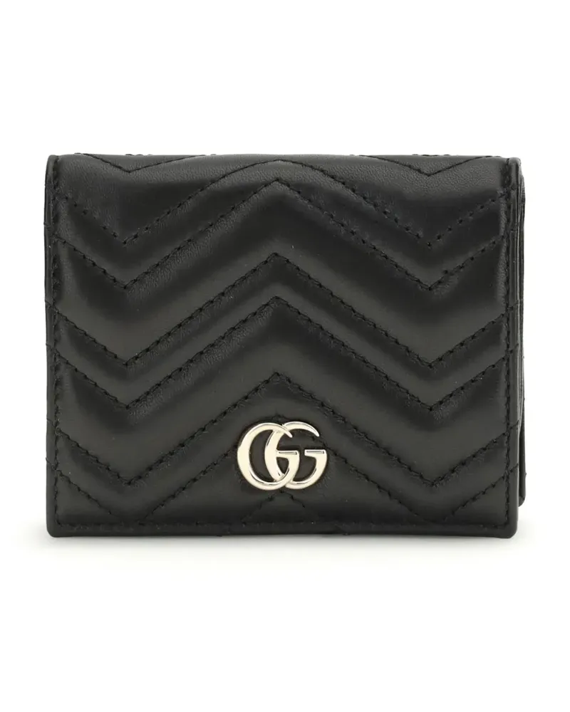 Gucci GG Marmont Portemonnaie mit Zickzack - Schwarz Schwarz